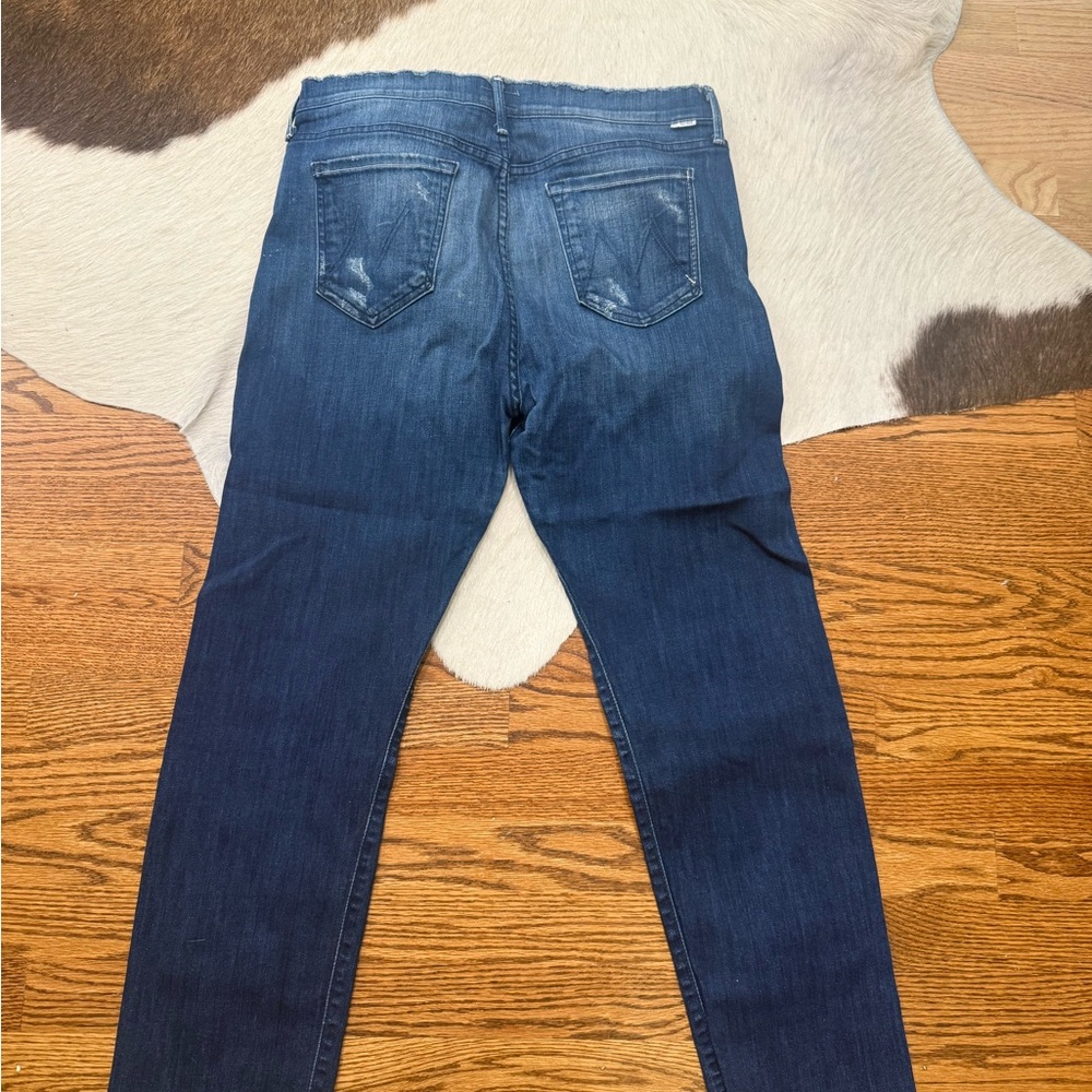 MOTHER Women’s Dark Blue Straight Jeans - Picture 2 of 5